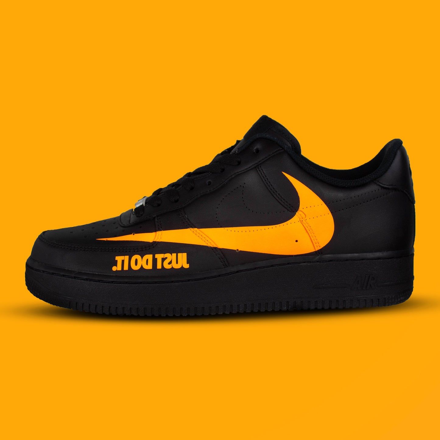 Custom Air Force 1 - Reverse Sunset Yellow - Black
